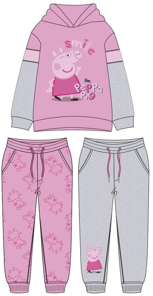 Disney dievčenská tepláková súprava Peppa Pig 2900000119 ružová 92
